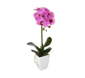 Orquídea morada artificial 52 cm