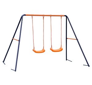 Columpio doble naranjo 180x240x155 cm