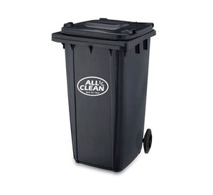 Basurero contenedor con ruedas gris 360 lt