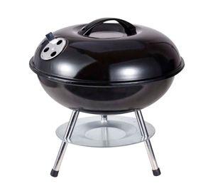 Parrilla a carbón portátil Redonda negro