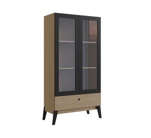 Vitrina 2 puertas Amber café/negro Be Design