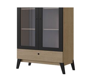 Vitrina 2 puertas Amber café/negro Be Design