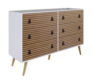 Cómoda 6 cajones Amber blanco/brise Be Design