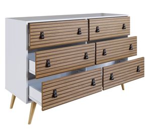 Cómoda 6 cajones Amber blanco/brise Be Design
