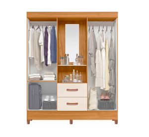 Combo 2 clóset 10 puertas 4 cajones Castro café