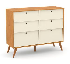 Cómoda 6 cajones Wood Gold beige