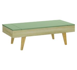 Mesa de centro con almacenamiento natural/verde