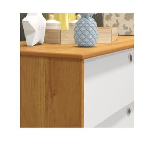 Cómoda 6 cajones Wood Gold blanco