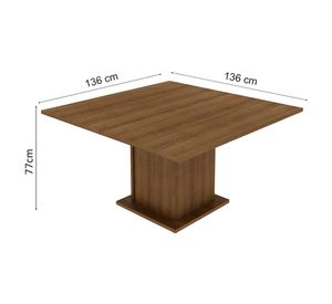 Mesa 136x136 cm Clarice café