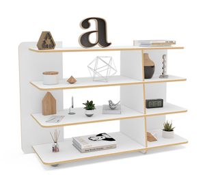 Estante 4 niveles Pietra blanco