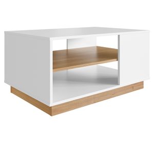 Mesa de centro rectangular Livorno blanco/miel