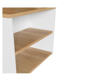 Mesa de centro rectangular Foggia blanco/miel