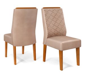 Pack 2 sillas comedor Lidia beige 102x46x60 cm