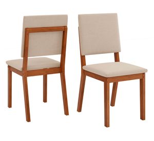 Pack 2 sillas de comedor Talia freijo/creme 96x42.5x56 cm