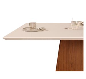 Comedor 6 sillas Dulce Talia beige/café