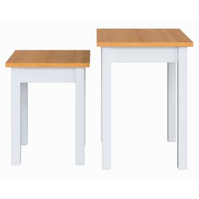 Mesa Ludlow blanco/miel 2 piezas