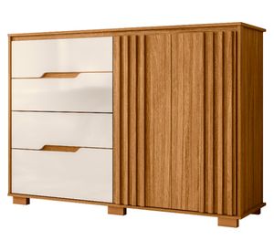 Cómoda Texas freijo/off white 4 cajones