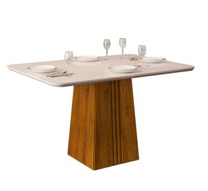 Mesa de comedor 120 cm New Italia café/beige