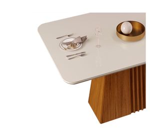 Mesa de comedor 120 cm New Italia café/beige