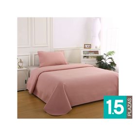 Quilt Atenas rosado 1.5 plazas