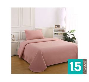 Quilt Atenas rosado 1.5 plazas