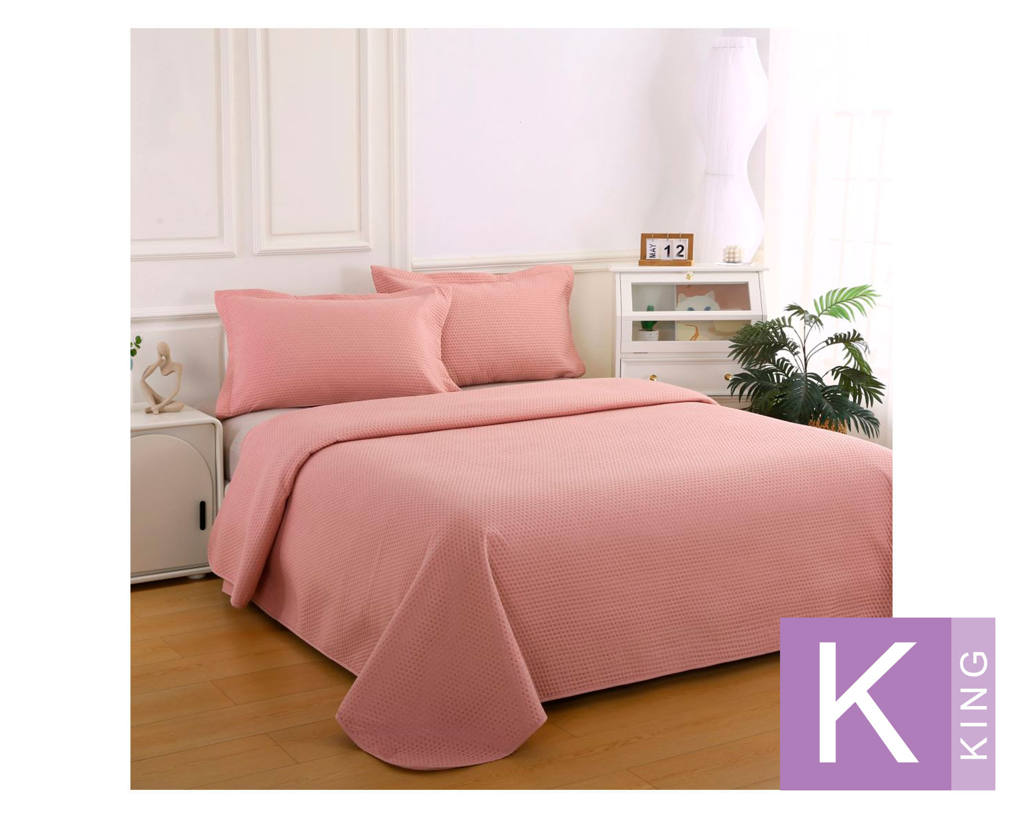 Idetex Quilt Atenas rosado king