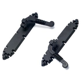 Cerradura embutida manilla libre paso negra Rústica B40 Poli