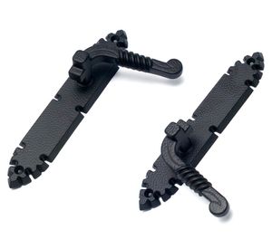 Cerradura embutida manilla libre paso negra Rústica B40 Poli