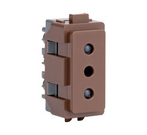 Módulo tomacorriente 10A 2P+T Génesis café Schneider