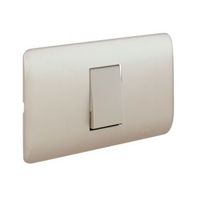 Placa armada toma corriente simple iridium champagne Schneider