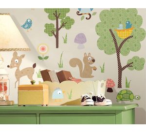 Wallstickers animales del bosque RoomMates