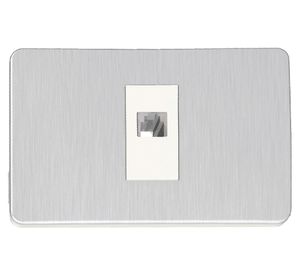 Placa armada toma RJ11 Orión gris Schneider