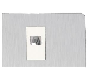 Placa armada toma RJ11 Orión gris Schneider