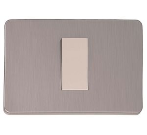 Interruptor placa armada simple 10A Orión beige Schneider