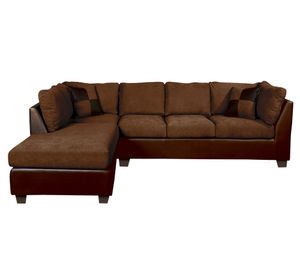 Sofá seccional izquierdo 5 cuerpos Padua chocolate
