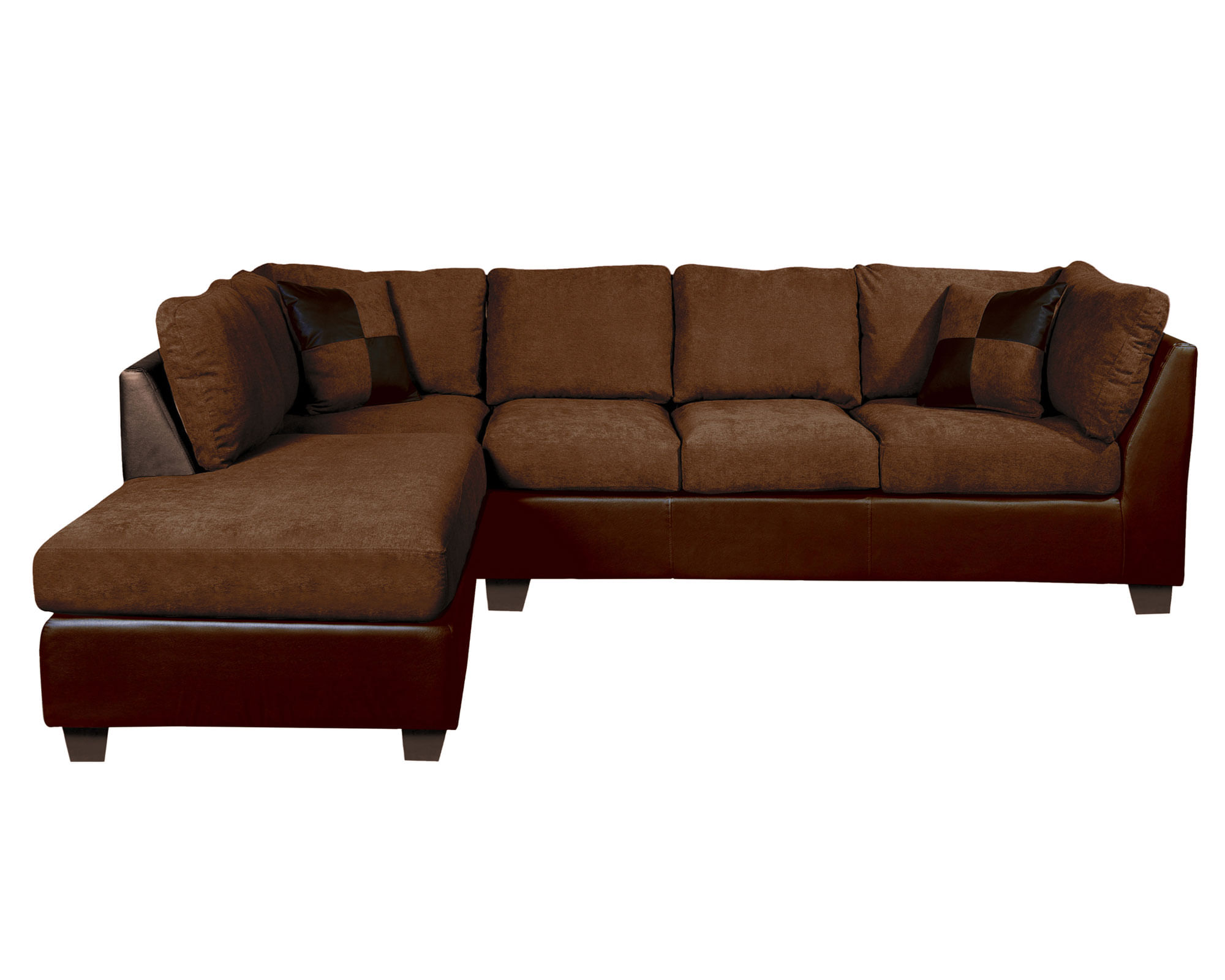 Latam Home Sofá seccional izquierdo 5 cuerpos Padua chocolate