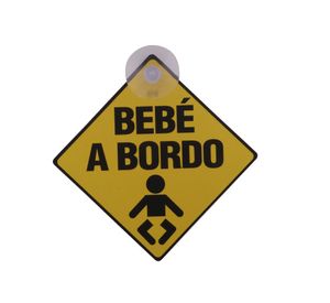 Señalética vehículo 12x12 cm bebé a bordo RFX