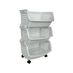 Carro 3 niveles gris