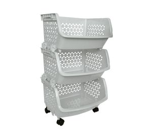 Carro 3 niveles gris