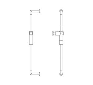 Barra ducha Elegant níquel Stretto.