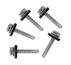 Tornillo autoperforante Hexagonal con golilla 8x1" 5 unidades