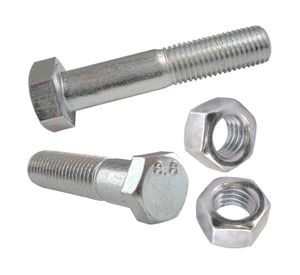 Perno hexagonal 8.8 métrico con tuerca M6-1.0x40 mm ZBR 2 unidades