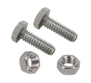 Perno hexagonal métrico inox con tuerca M6x16 mm 2 unidades