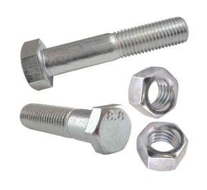 Perno hexagonal 8.8 métrico con tuerca M10-1.50x60 mm ZBR 2 unidades