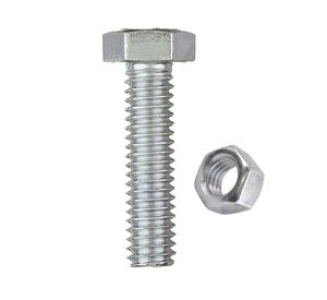 Perno hexagonal 8.8 métrico con tuerca M6-1.0x30 mm ZBR 2 unidades