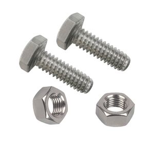 Perno hexagonal métrico inox con tuerca M5x20 mm 2 unidades