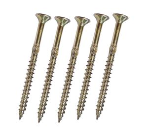 Tornillo madera con fresa 6.0x100/60 mm zincado iridiscente 5 unidades