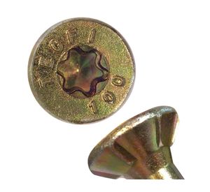 Tornillo madera con fresa 6.0x100/60 mm zincado iridiscente 5 unidades