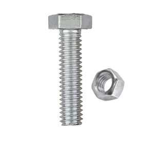 Perno hexagonal 8.8 métrico con tuerca M8-1.25x20 mm ZBR 2 unidades