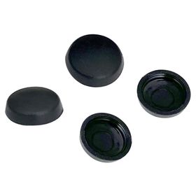 Tapa tornillo PVC 14.5 mm negro 4 unidades